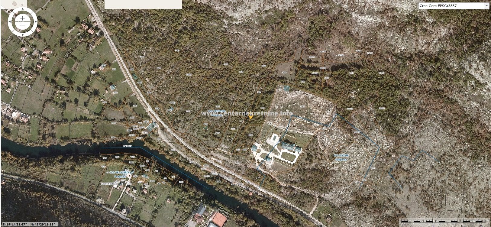 For sale, plot of land 6.603m2, Pricelje, Podgorica